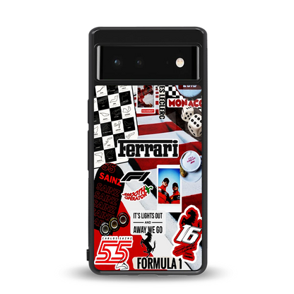 F1 Icon back phone cover | glass case for google pixel 6