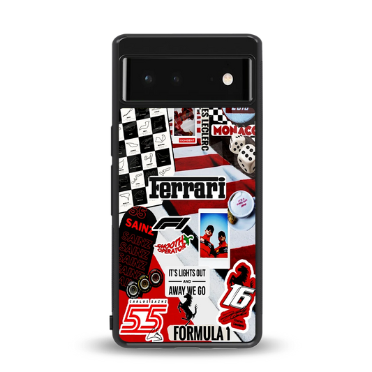 F1 Icon back phone cover | glass case for google pixel 6a