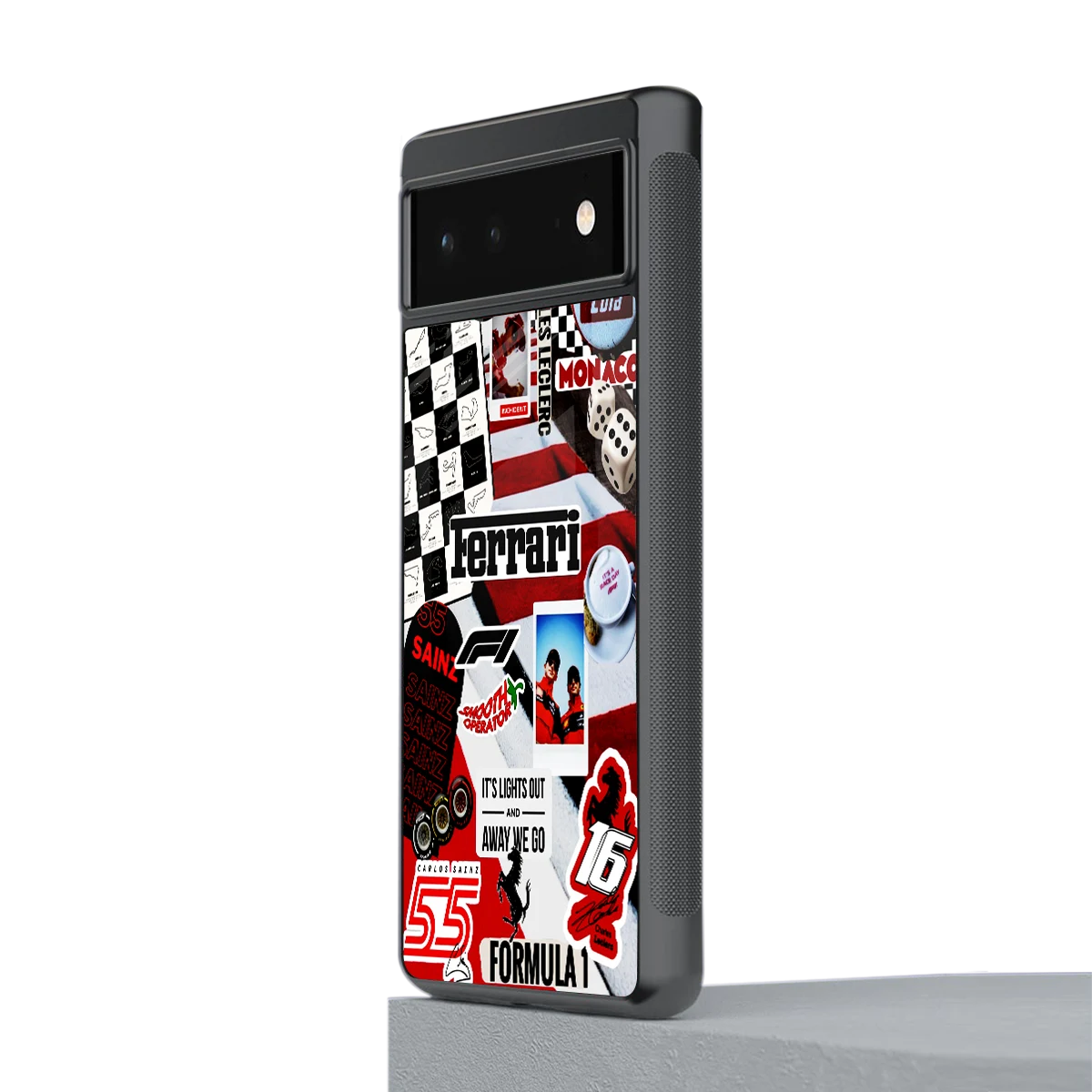 F1 Icon stylish phone case for google pixel 6a | glossy glass and slim fit