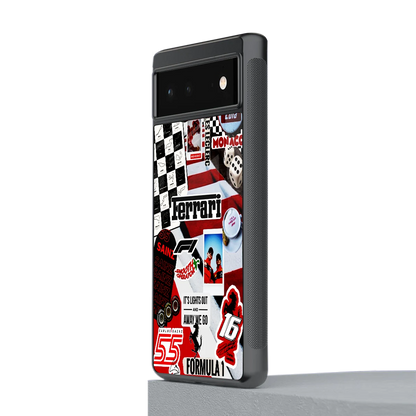 F1 Icon stylish phone case for google pixel 6a | glossy glass and slim fit