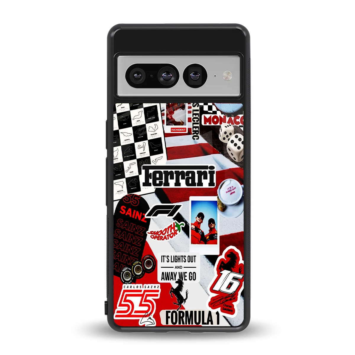 F1 Icon back phone cover | glass case for google pixel 7 pro