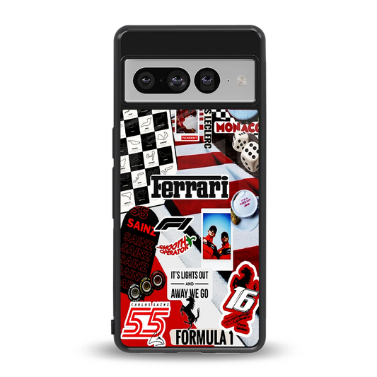 F1 Icon back phone cover | glass case for google pixel 7 pro