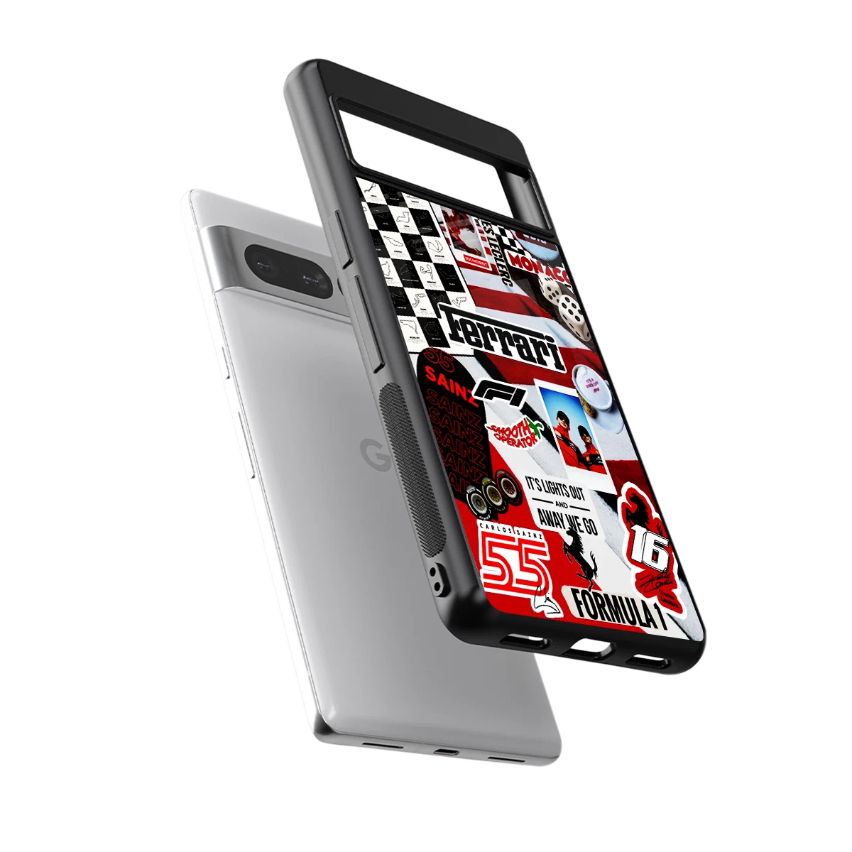 F1 Icon sleek google pixel 7 pro cover with tempered glass back and TPU edges