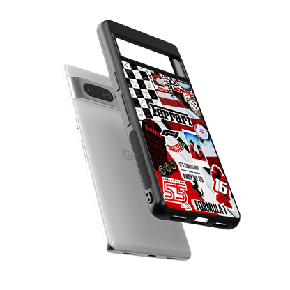 F1 Icon sleek google pixel 7 pro cover with tempered glass back and TPU edges