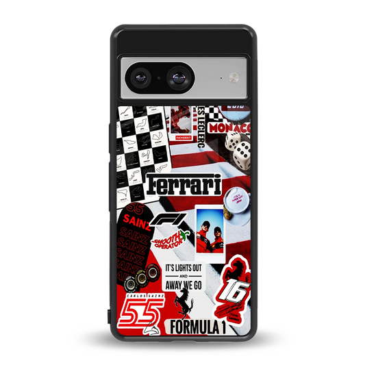 F1 Icon back phone cover | glass case for google pixel 8
