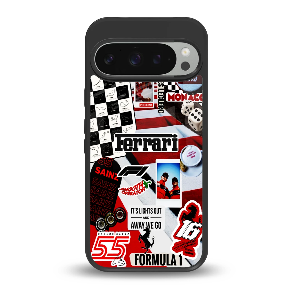 F1 Icon back phone cover | glass case for google pixel 9 pro