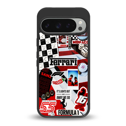 F1 Icon back phone cover | glass case for google pixel 9 pro
