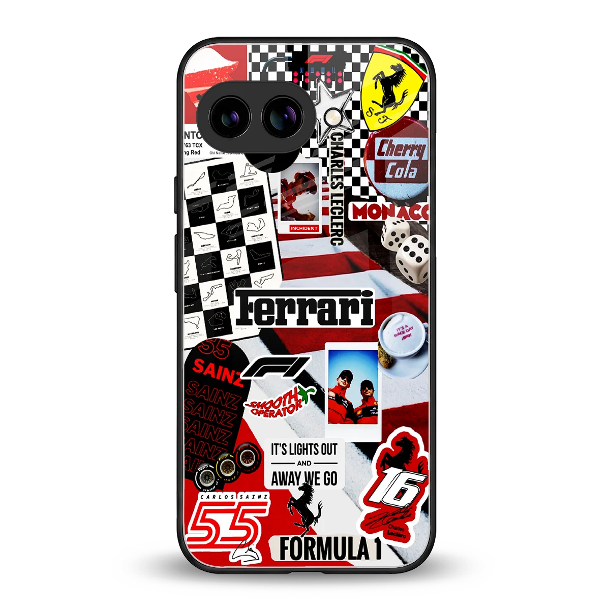 F1 Icon back phone cover | glass case for google pixel 10a