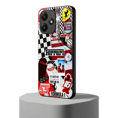 F1 Icon redmi 12 5g mobile cover | shockproof glass phone case