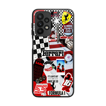 F1 Icon back phone cover | glass case for samsung galaxy a23