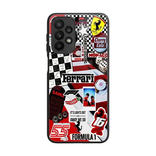 F1 Icon back phone cover | glass case for samsung galaxy a23