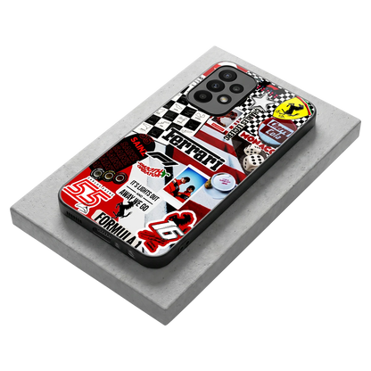 F1 Icon stylish phone case for samsung galaxy a23 | glossy glass and slim fit