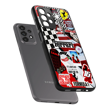 F1 Icon sleek samsung galaxy a23 cover with tempered glass back and TPU edges