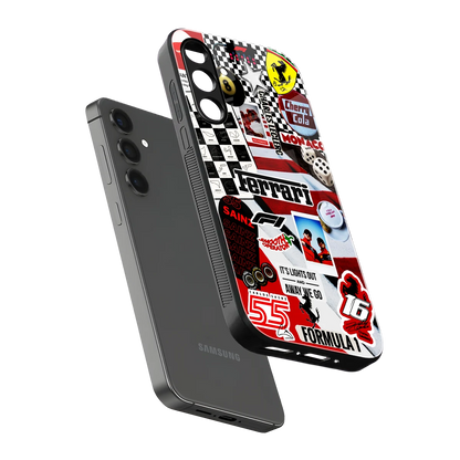 F1 Icon sleek samsung galaxy a14 5g cover with tempered glass back and TPU edges