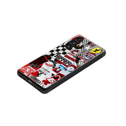 F1 Icon stylish phone case for samsung galaxy m36 5g | glossy glass and slim fit