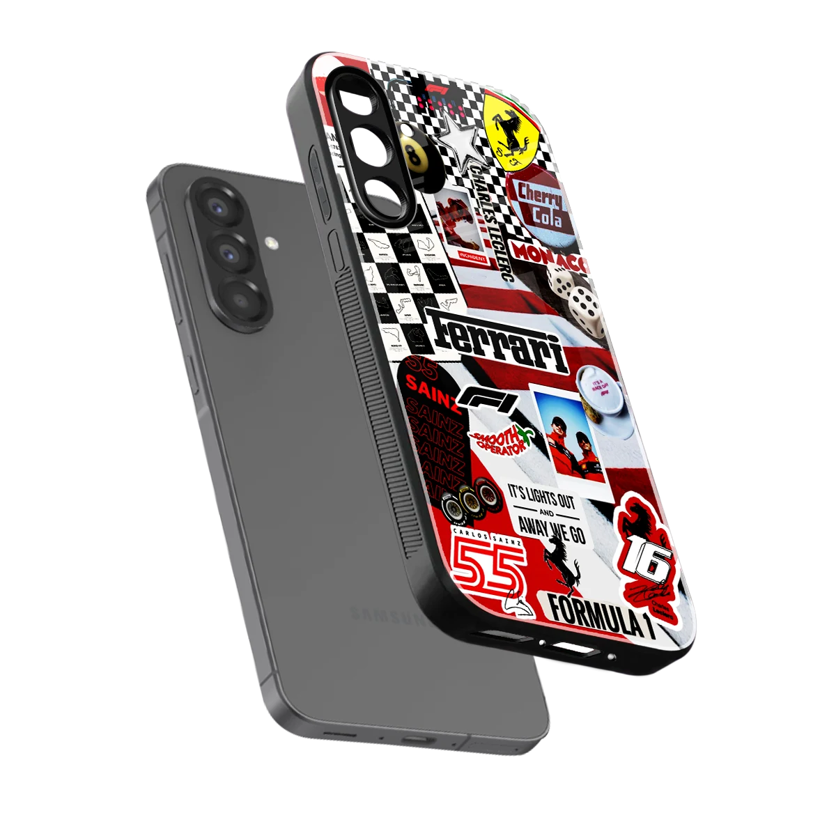 F1 Icon sleek samsung galaxy a17 5g cover with tempered glass back and TPU edges
