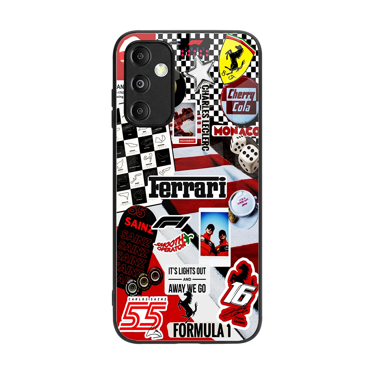 F1 Icon back phone cover | glass case for samsung galaxy m14 5g
