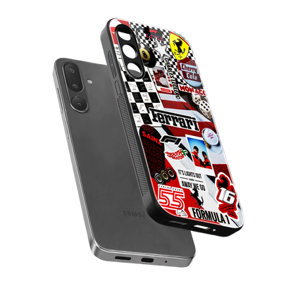 F1 Icon sleek samsung galaxy m36 5g cover with tempered glass back and TPU edges