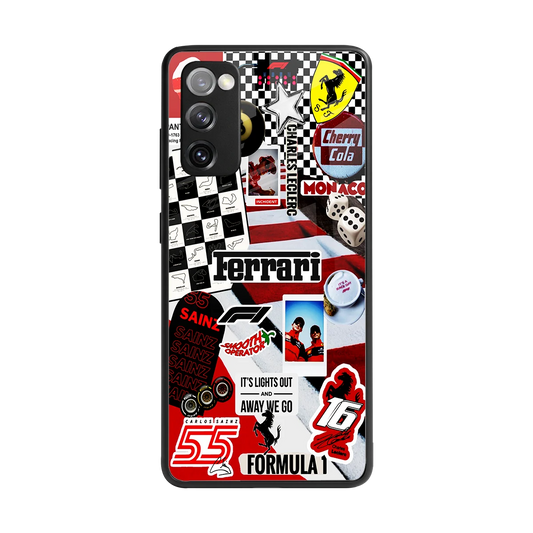 F1 Icon back phone cover | glass case for samsung galaxy s20 fe