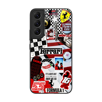 F1 Icon back phone cover | glass case for samsung galaxy s22