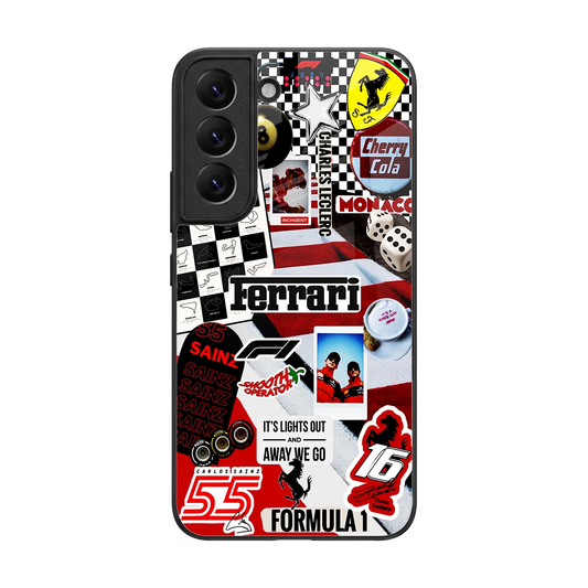 F1 Icon back phone cover | glass case for samsung galaxy s22