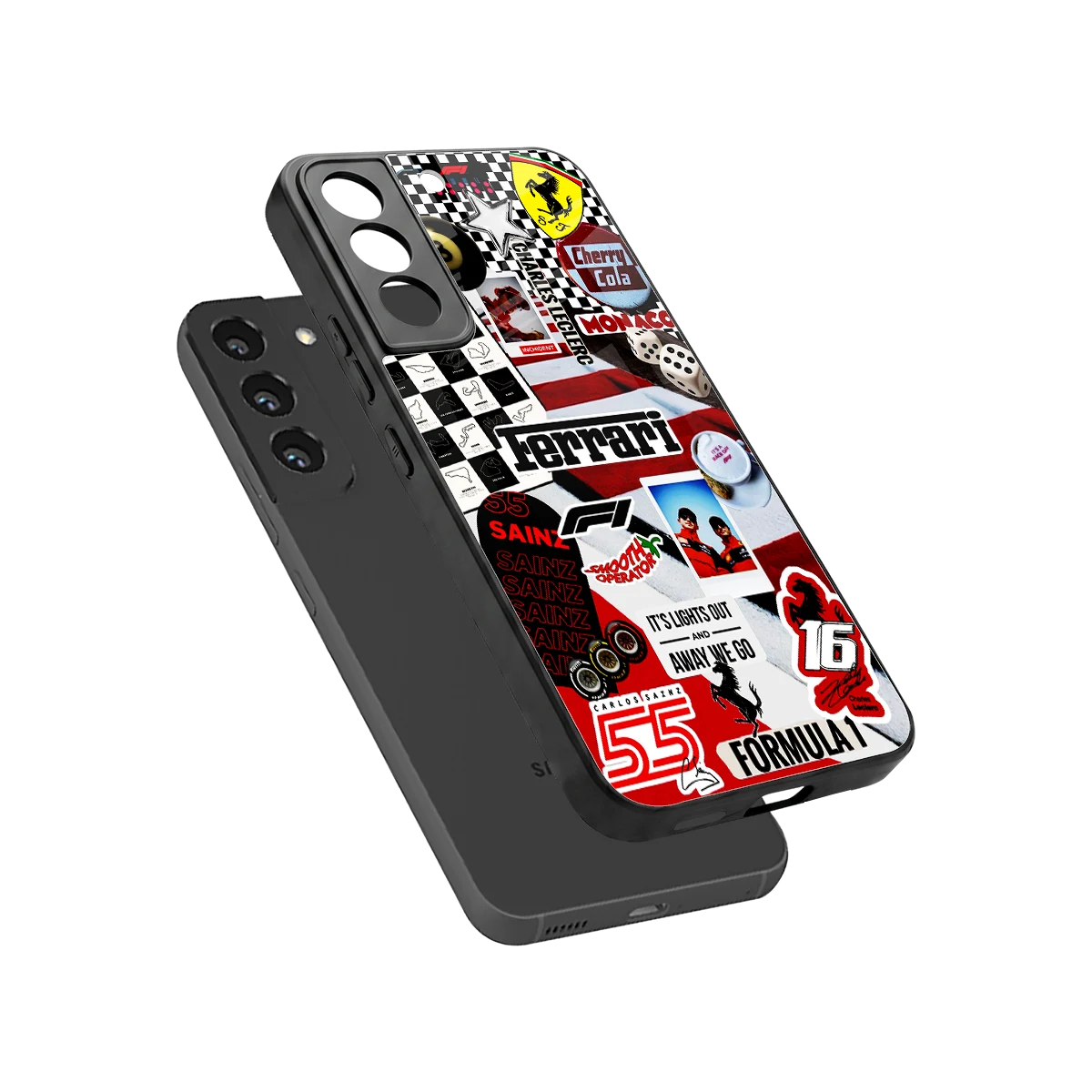 F1 Icon sleek samsung galaxy s22 cover with tempered glass back and TPU edges