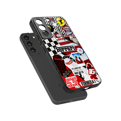 F1 Icon sleek samsung galaxy s22 cover with tempered glass back and TPU edges