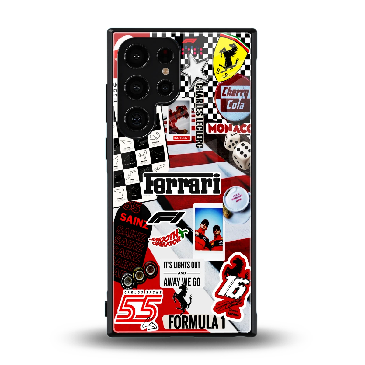 F1 Icon back phone cover | glass case for samsung galaxy s23 ultra