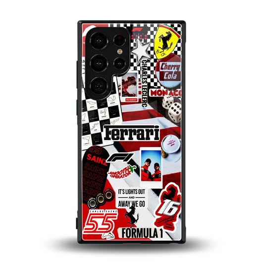 F1 Icon back phone cover | glass case for samsung galaxy s23 ultra
