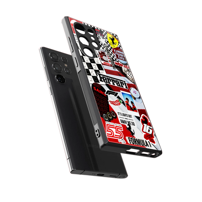 F1 Icon sleek samsung galaxy s23 ultra cover with tempered glass back and TPU edges