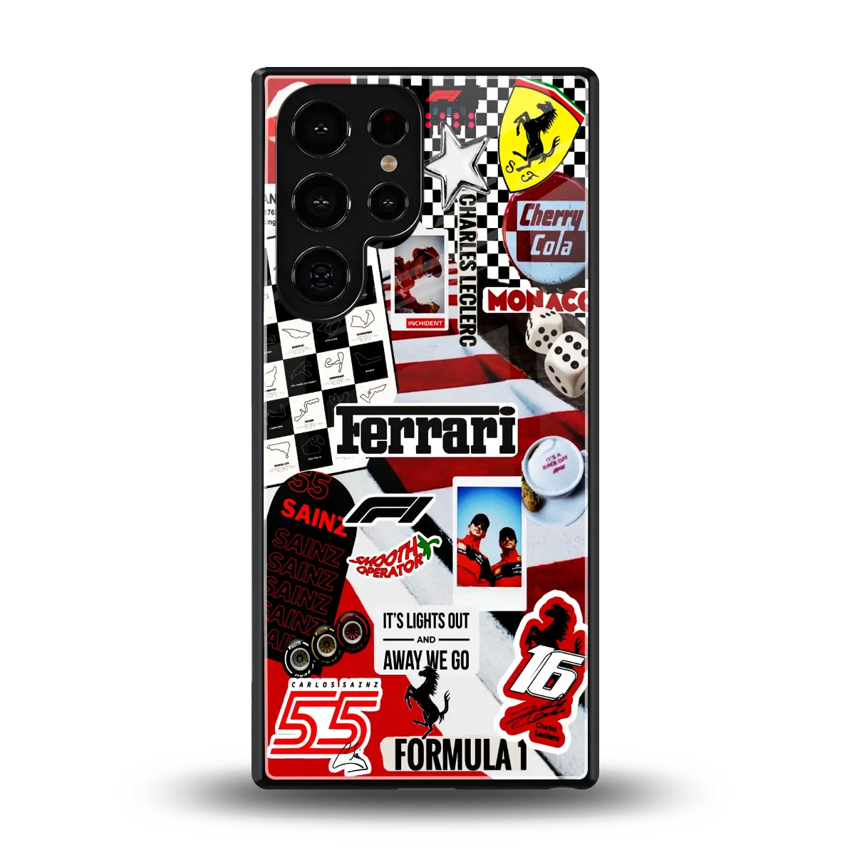 F1 Icon back phone cover | glass case for samsung galaxy s25 ultra
