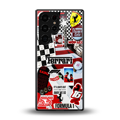 F1 Icon back phone cover | glass case for samsung galaxy s25 ultra