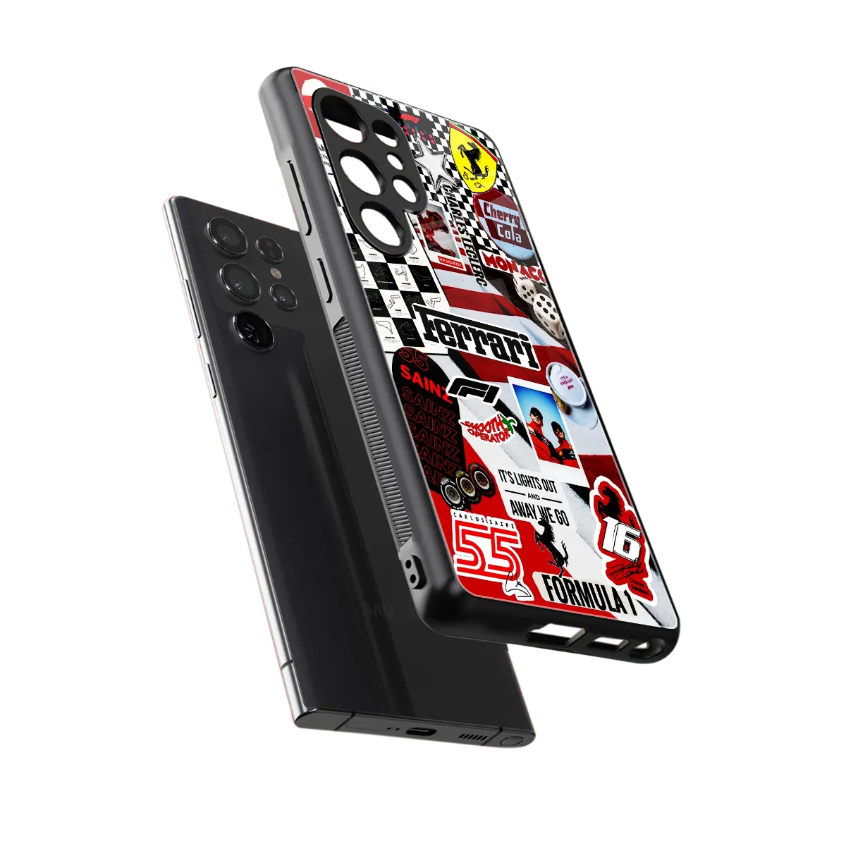 F1 Icon sleek samsung galaxy s25 ultra cover with tempered glass back and TPU edges