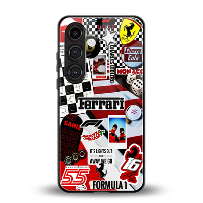 F1 Icon back phone cover | glass case for samsung galaxy s24