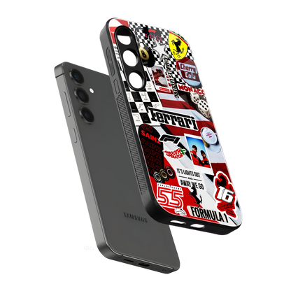 F1 Icon sleek samsung galaxy s25 cover with tempered glass back and TPU edges