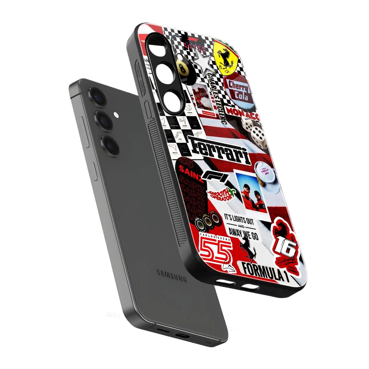 F1 Icon sleek samsung galaxy s24 cover with tempered glass back and TPU edges