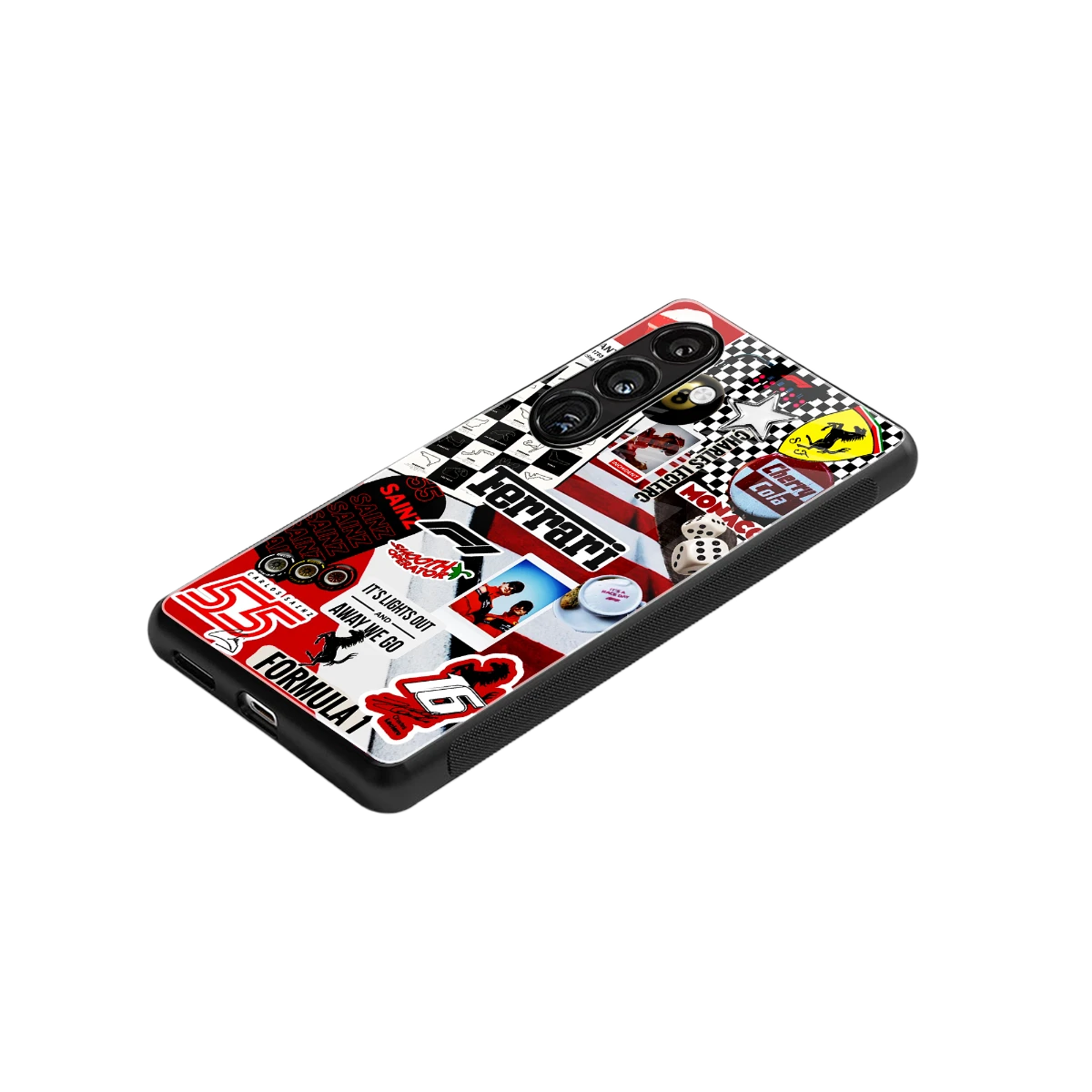 F1 Icon stylish phone case for samsung galaxy s25 plus | glossy glass and slim fit