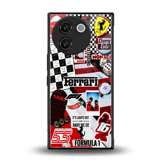 F1 Icon back phone cover | glass case for vivo v30e