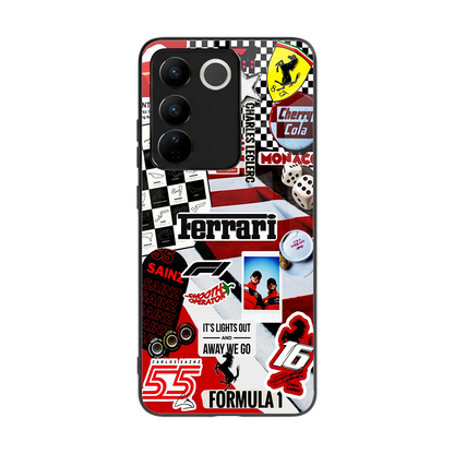 F1 Icon back phone cover | glass case for vivo v27 5g