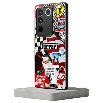 F1 Icon vivo v27 5g mobile cover | shockproof glass phone case