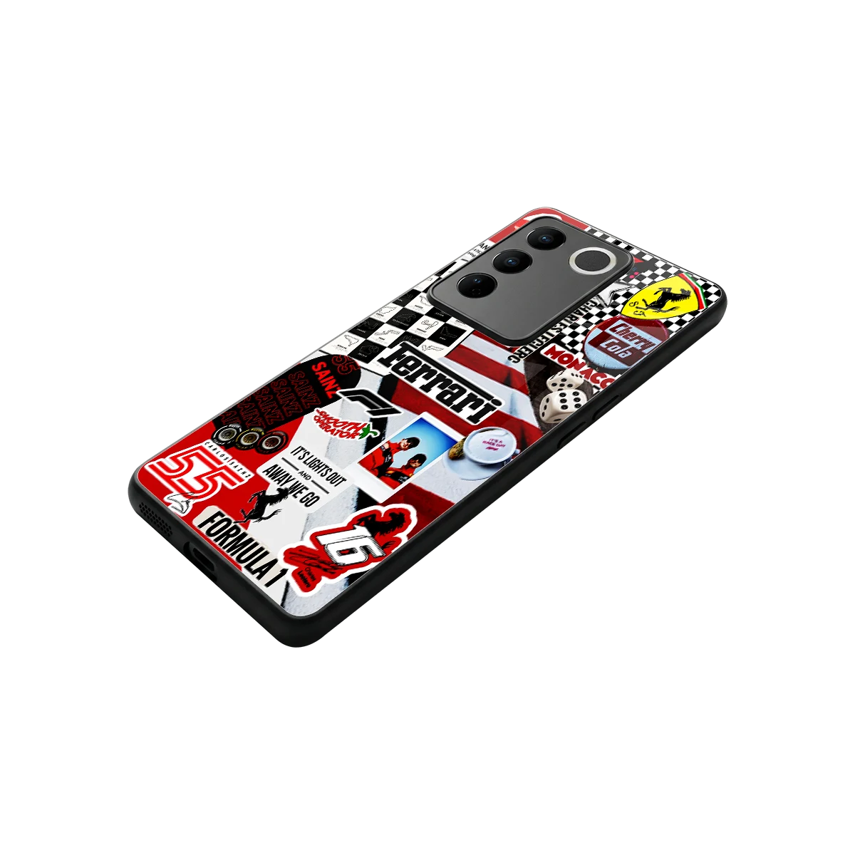 F1 Icon stylish phone case for vivo v27 5g | glossy glass and slim fit