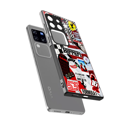 F1 Icon sleekvivo v30 pro cover with tempered glass back and TPU edges