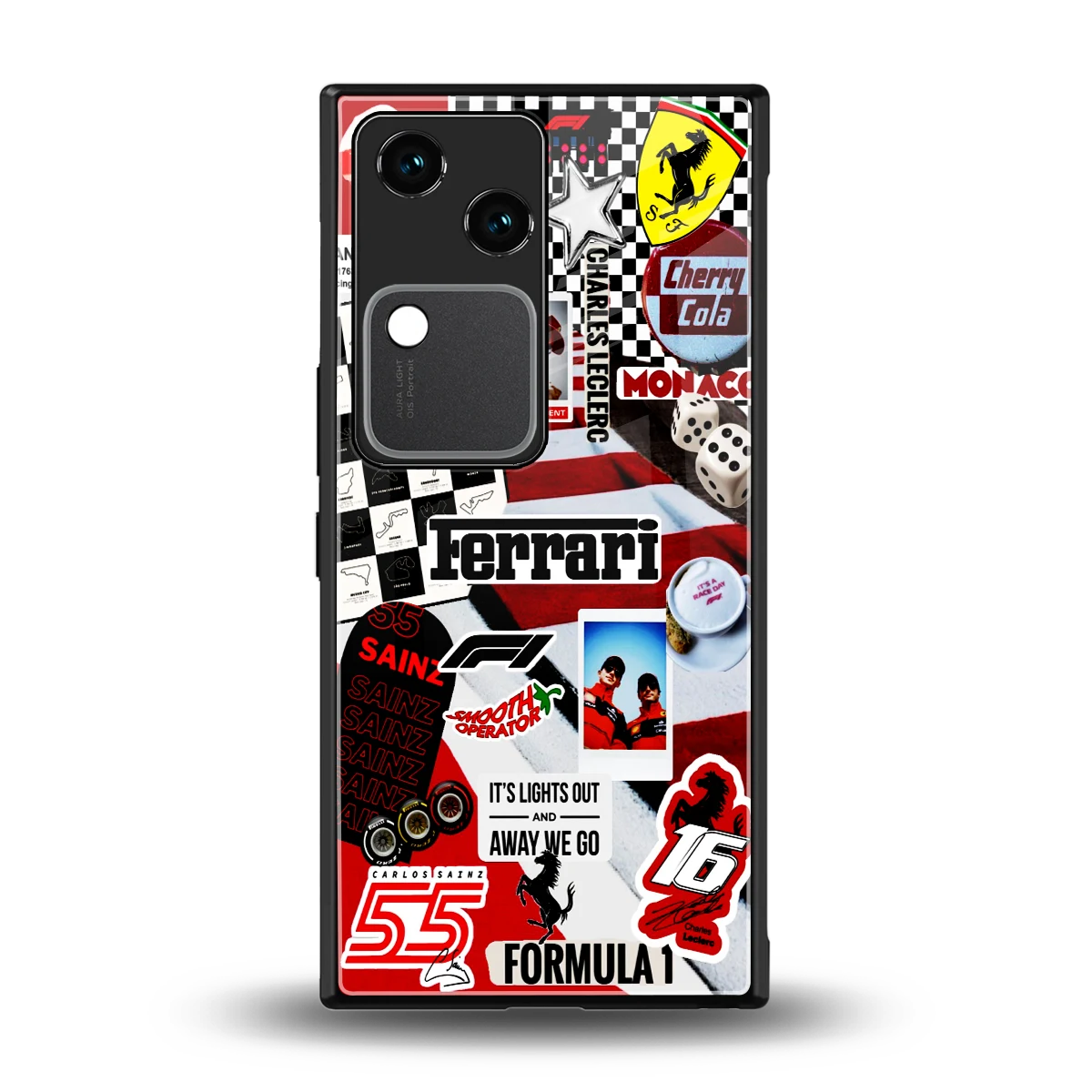 F1 Icon back phone cover | glass case for vivo v30