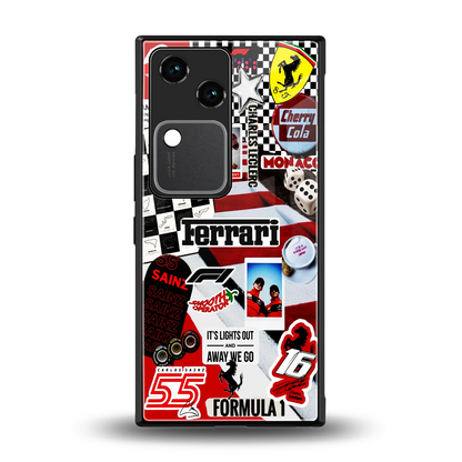 F1 Icon back phone cover | glass case for vivo v30