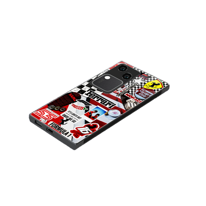 F1 Icon stylish phone case for vivo v30 | glossy glass and slim fit
