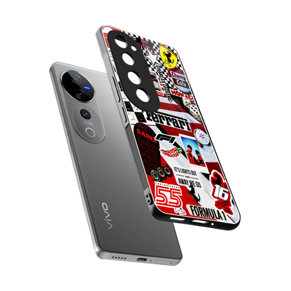 F1 Icon sleek vivo v40 pro cover with tempered glass back and TPU edges