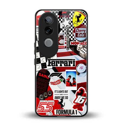 F1 Icon back phone cover | glass case for vivo v40e