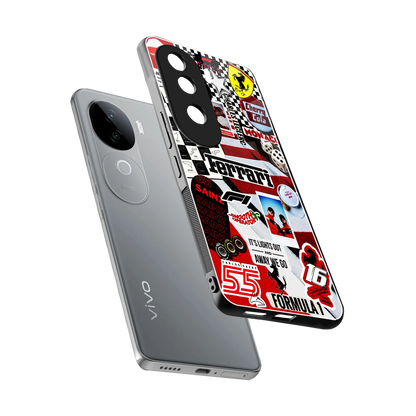 F1 Icon sleek vivo v40e cover with tempered glass back and TPU edges