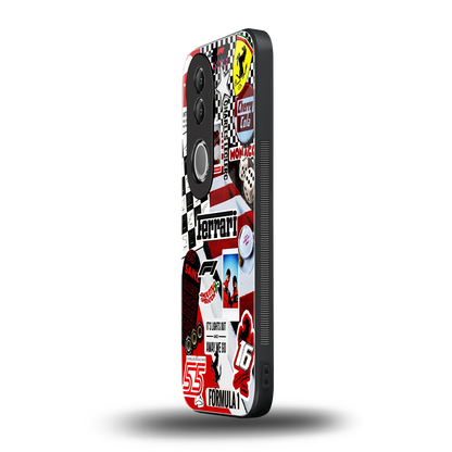 F1 Icon vivo v50 mobile cover | shockproof glass phone case