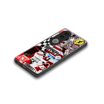 F1 Icon stylish phone case for vivo v50 | glossy glass and slim fit
